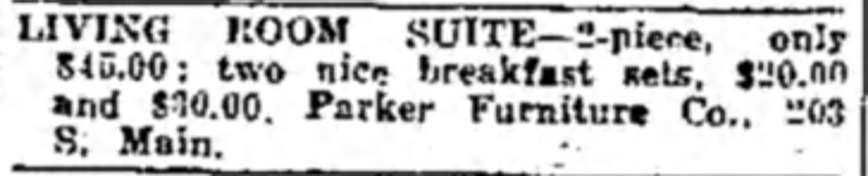 parker_furniture_co_ad_Apr_24__1950_ Miami, Oklahoma History