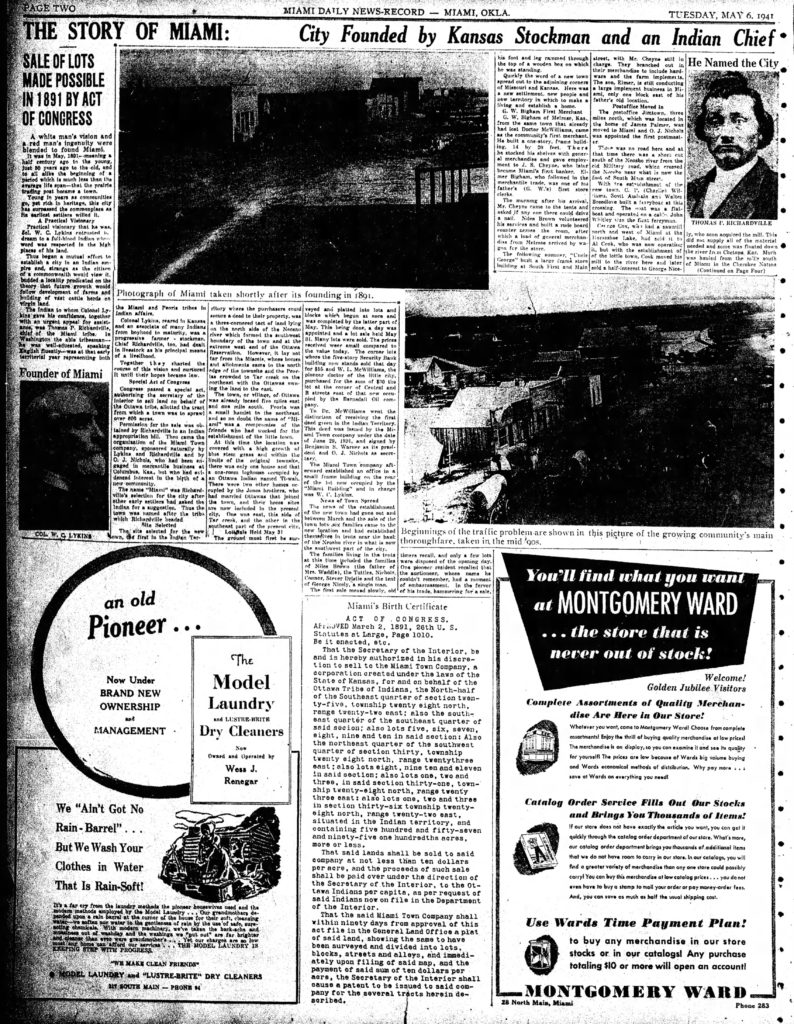 Miami News Record Celebrates Miami s 50th Miami Oklahoma History
