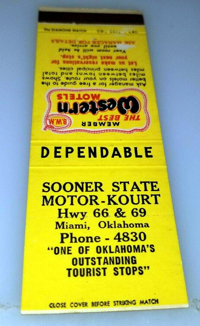 sooner_state_kourt_matchbook – Miami, Oklahoma History